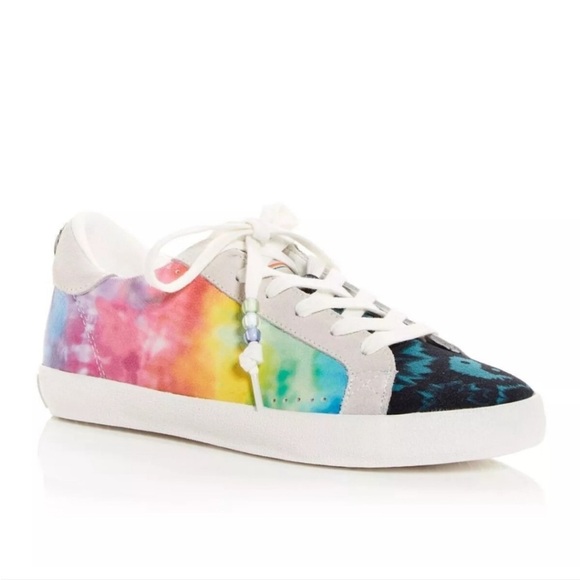 KURT GEIGER Lexi Round Toe Platform Lace Up Athletic Sneakers Rainbow 38 US 7.5 - Picture 1 of 14